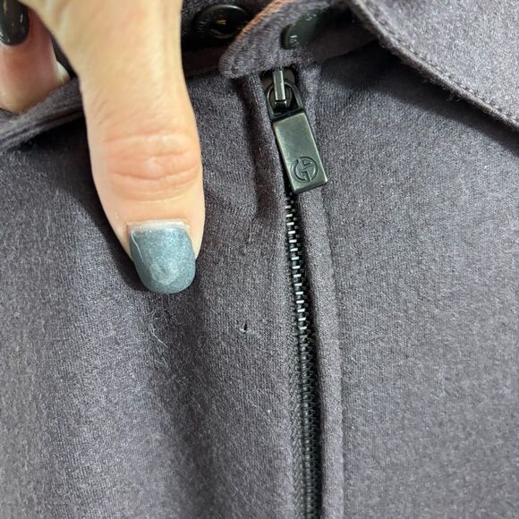 Men’s Giorgio Armani Virgin Wool Brown Lightweight Full Zip Collared Jacket XL - Picture 10 of 11